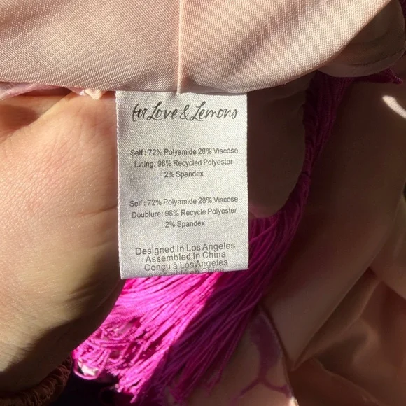 For Love And Lemons Pink Rori Top - Picture 5 of 6